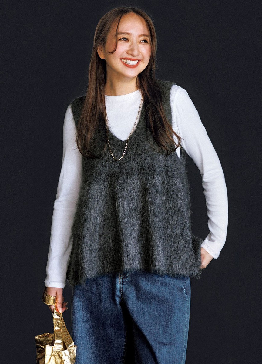 棉混喀什米爾圓領上衣